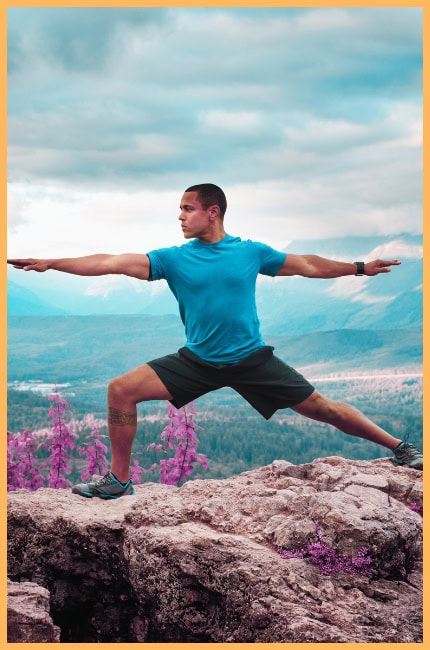 Man Warrior Pose