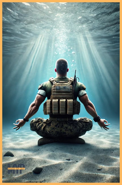 Marine-soldier-praying-underwater-controlling-breath