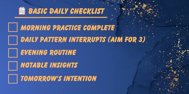 Masculine Daily Checklist